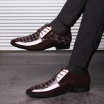 Spring new bright leather shoes men's business formal shoes large size men's shoes - Image 4