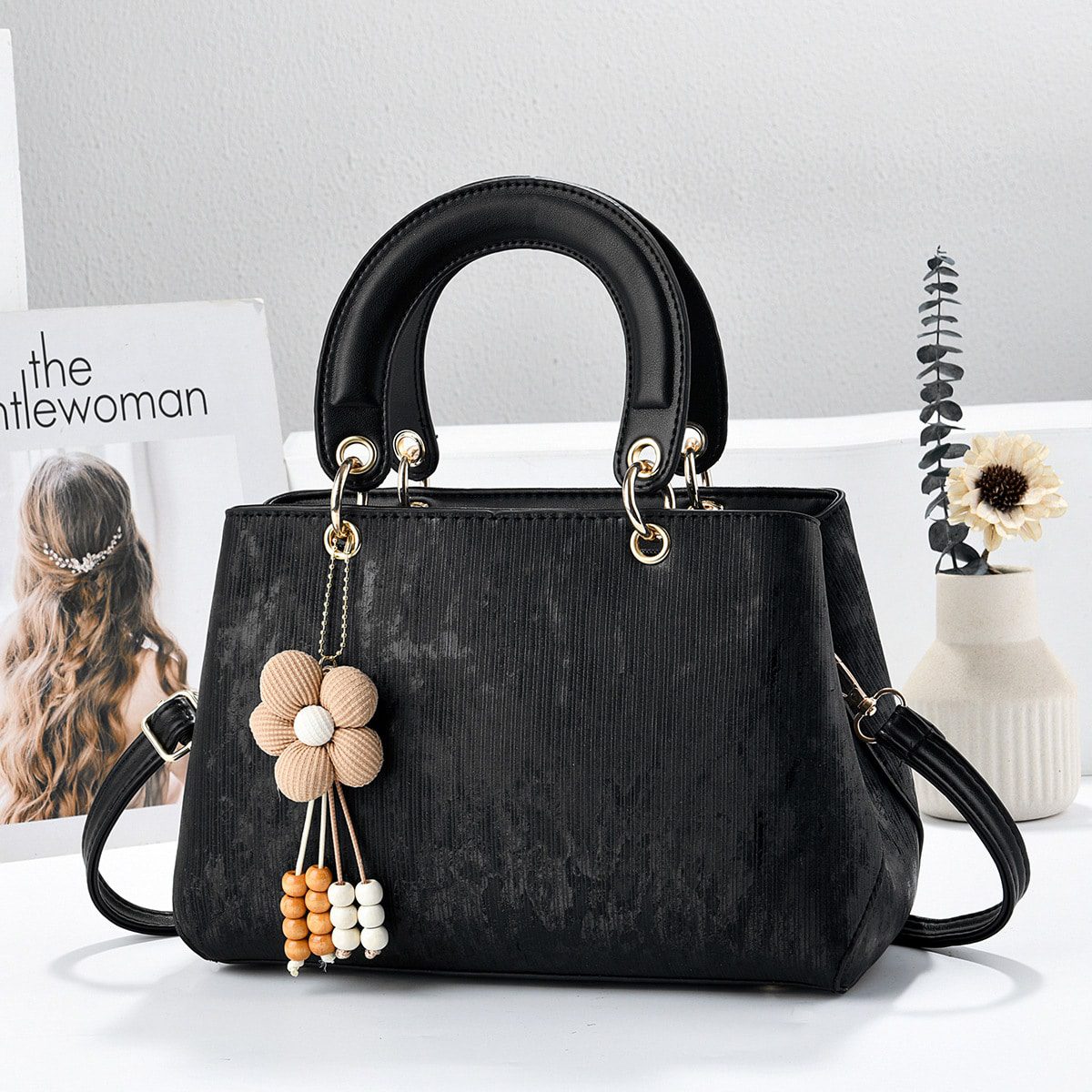 O1CN01iN6tOD21edYNTGpU9_!!2821027010-0-cib 2026 New Fashion Retro Handbag Tote Bag, Versatile, Large Capacity, High-Quality Shoulder/Crossbody Bag - Image 1