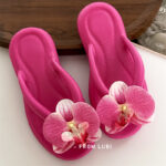 Internet celebrity same style ins Phalaenopsis flip-flops