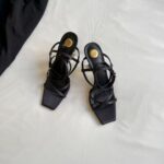 YSL Gold letter heel sandals for women - Image 6