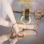 high heel square head women sandals - Image 3