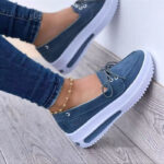 thick bottom round toe front lace-up casual shoes - Image 2