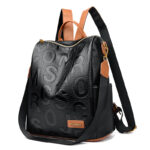 leather female student schoolbag