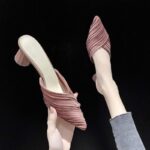 pointed high heels, mules, half slippers - Image 3