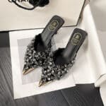 fashionable beaded niche large size women's shoes
