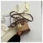 women's portable bucket bag