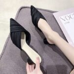 pointed high heels, mules, half slippers