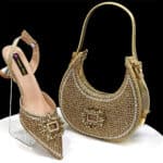 Women's pointed shoe and bag set