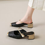 fashionable thick heel Mary Jane sandals - Image 3