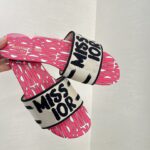 new D embroidered slippers for women