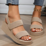 heightening wedge heel thick-soled slippers summer - Image 4