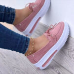 thick bottom round toe front lace-up casual shoes - Image 3