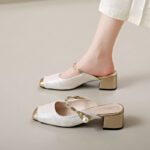 fashionable thick heel Mary Jane sandals - Image 4