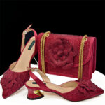 pointed high heels with square shoulder bag