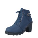 thick heel side zipper short barrel Martin boots - Image 7