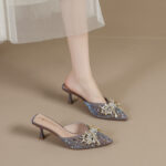 slippers French lady half Women's slippers - Image 2