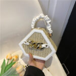 stitching pleated crossbody bag - Image 6