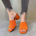 high heel square head sandals - Image 3