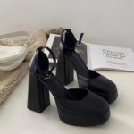square head buckle strap single shoes - Image 2