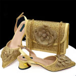 pointed high heels with square shoulder bag - Image 3