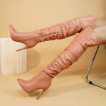 Cross-border side zipper women's over-the-knee boots - Image 4