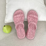 Pink leopard print with skirt thick-soled versatile sandals - Image 2