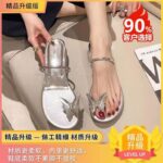 Butterfly rhinestone sandals