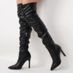 Cross-border side zipper women's over-the-knee boots