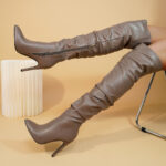 Cross-border side zipper women's over-the-knee boots - Image 5