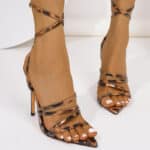Huizhou ladies leopard print high heel sandal - Image 2