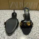 Zara flower open toe stiletto heel - Image 3