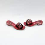 Elegant thick heel round toe flower sandals - Image 5