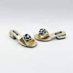 Elegant thick heel round toe flower sandals - Image 6