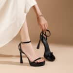 Zubumei 2025 new sexy bridesmaid banquet stiletto high heels - Image 3