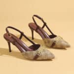 2025 early spring new fashion outdoor wear half-covered one-strap high heels - Image 6
