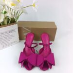 Zara 2025 summer new style satin texture bow decoration mule high heels - Image 2