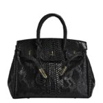 European and American retro snakeskin pattern Kelly bag - Image 11