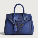 European and American retro snakeskin pattern Kelly bag - Image 10