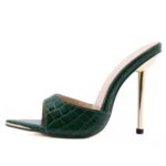 Cross-border 2025 new European and American sexy snakeskin pattern pointed pencil heel - Image 5