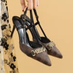 2025 early spring new fashion outdoor wear half-covered one-strap high heels - Image 3