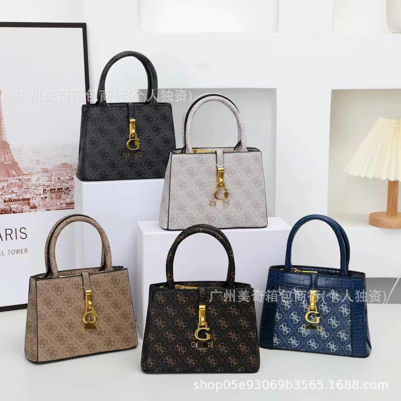 主图-2 Gs foreign trade new guess home European and American hanging G print pure black small tote bag - Image 1