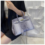 European and American retro snakeskin pattern Kelly bag