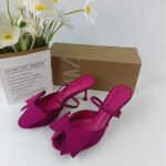 Zara 2025 summer new style satin texture bow decoration mule high heels - Image 4