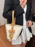 Monica Qiqi 2025 New All-match One-shoulder Underarm Bucket Bag