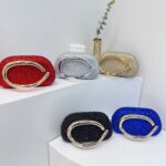 Acrylic Retro Metal Handle Single Shoulder Bag