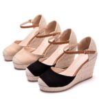 Hemp Rope Straw Mat Woven High Heeled Sandals - Image 4