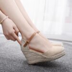 Hemp Rope Straw Mat Woven High Heeled Sandals - Image 2