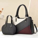 New Stitching Bag Color Contrast Fashion Trendy Handbag Multi-layer Large Capacity Shoulder Bag
