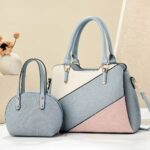 New Stitching Bag Color Contrast Fashion Trendy Handbag Multi-layer Large Capacity Shoulder Bag - Image 2