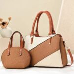New Stitching Bag Color Contrast Fashion Trendy Handbag Multi-layer Large Capacity Shoulder Bag - Image 4
